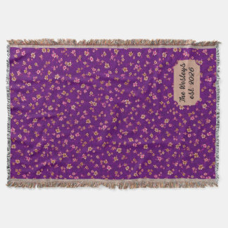 Couverture tissée avec nom de famille personnalisé