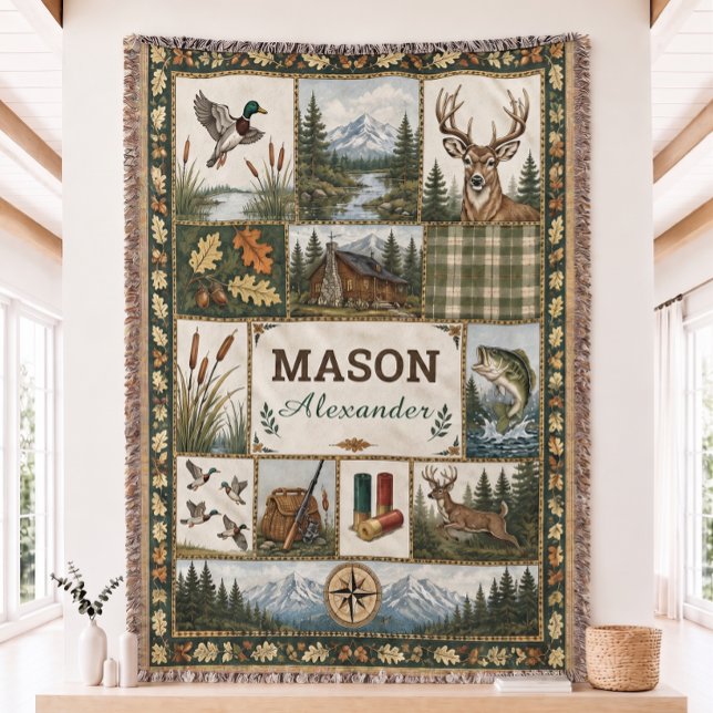 Couverture tissée en patchwork pour la chasse et l (Créateur téléchargé)