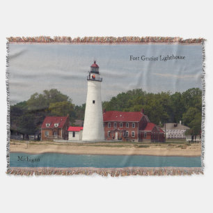 Couverture tissée par phare de Gratiot de fort