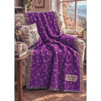 Couverture tissée personnalisée avec nom de famill