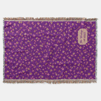 Couverture tissée personnalisée avec nom de famill