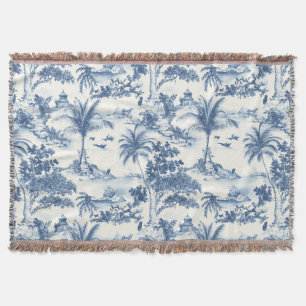 Couverture Toile Tropicale De Jouy