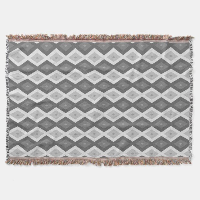 Couverture Tons de motif de diamant gris (Devant)