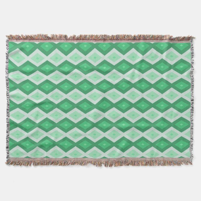 Couverture Tons de motif diamant vert (Devant)