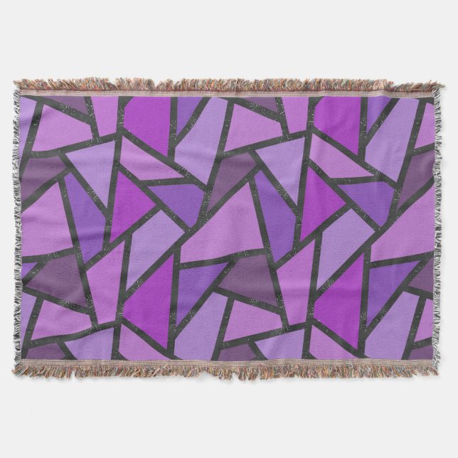 Couverture Tons de vitrail violet motif (Devant)