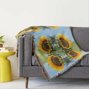 Couverture Tournesol Au Soleil Fleur Abstraite Art