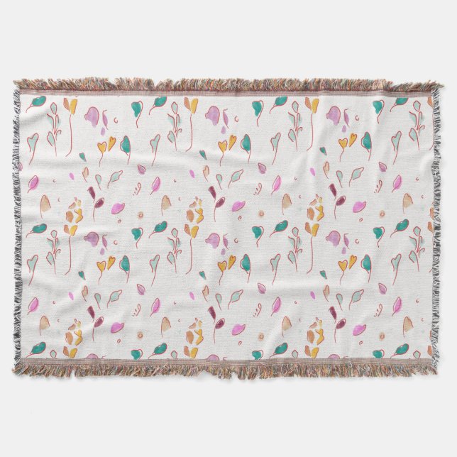 Couverture traces florales Abstraites (Devant)