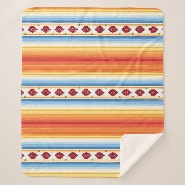 Couverture traditionnelle de Serape de Mexicain (Devant)