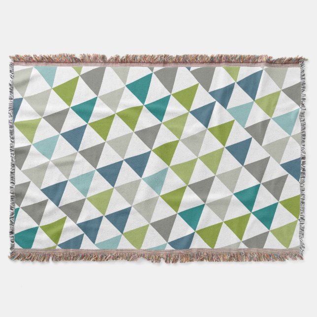 Couverture Triangle géométrique Marine Green Grey Moderne Abs (Devant)