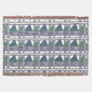 Couverture Triangle géométrique Motif bleu violet vert