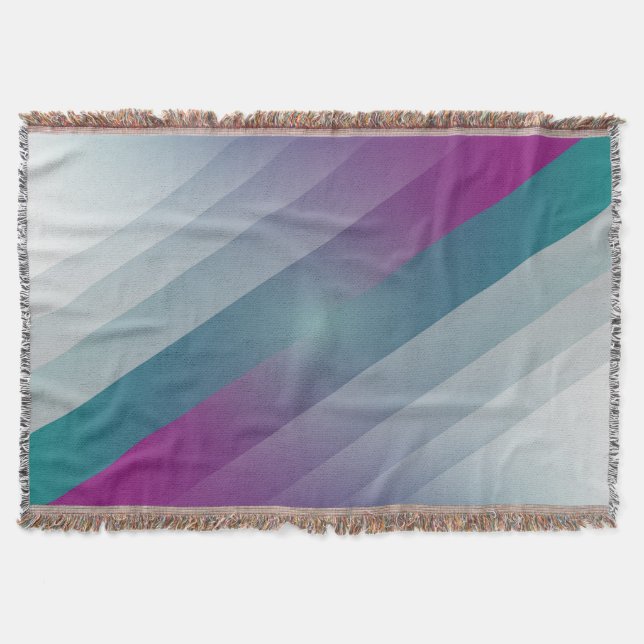 Couverture triangles gris magenta turquoise (Devant)
