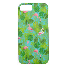 Couverture tropicale de coque iphone de Flamant