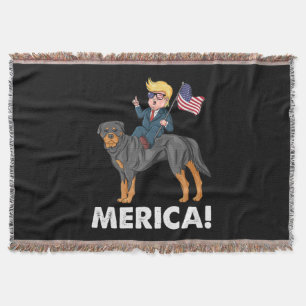Couverture Trump Merica Rottweiler Chien Héros américain