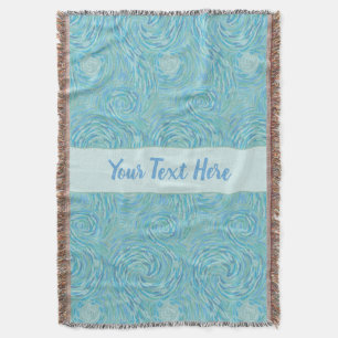 Couverture Turquoise bleu et aquarelle Aqua Art personnalisé