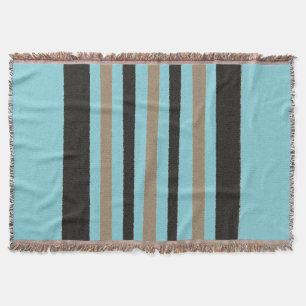 Couverture Turquoise Vert Bleu Jaune Bleu Grandes Noires