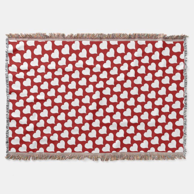 Couverture Valentine's Blanket Classique Coeurs Jeter Blanket (Devant)
