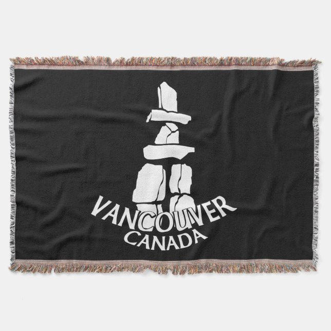 Couverture Vancouver Blanket Vancouver Inukshuk Souvenir Cade (Devant)