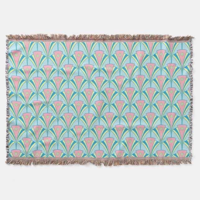 Couverture Ventilateur Art déco Miami Motif de répétition (Devant)