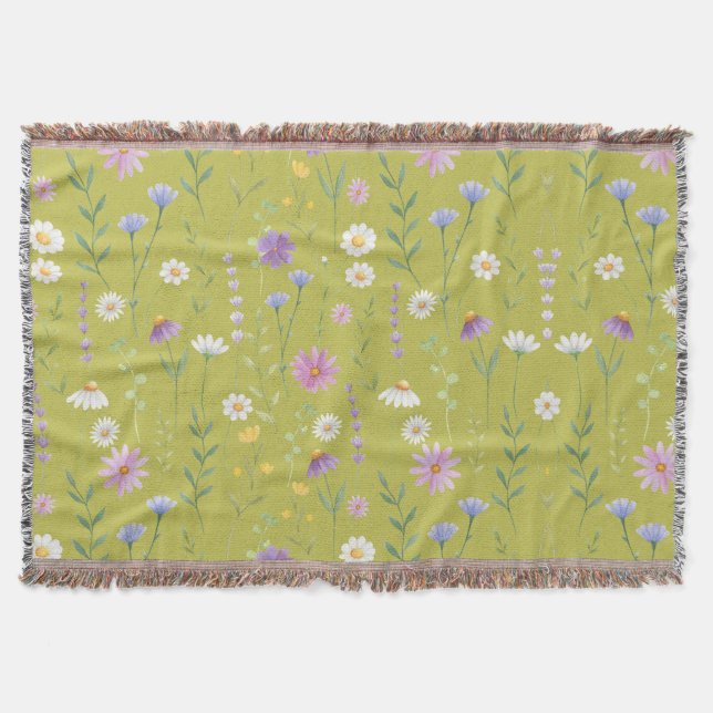 Couverture Verdure moderne Aquarelle Rustique Botanique flora (Devant)