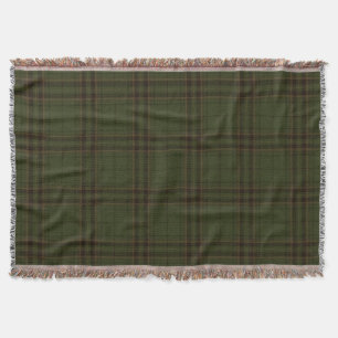 Couverture Vert foncé Noir Brown écossais Tartan Plaid