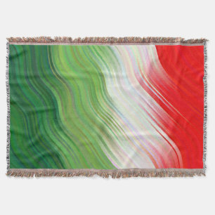 Couverture Vert, Trèfle Blanc en Étoile Et Rouge Brisé Ombre