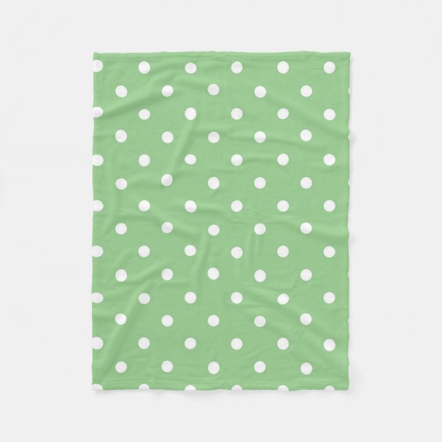 Couverture verte d'ouatine de point de polka (Devant)