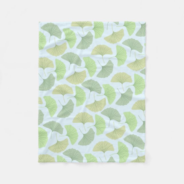 Couverture verte errante d'ouatine de Gingko (Devant)