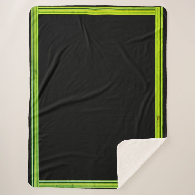 Couverture verte et noire 60 po x 80 po (Devant)