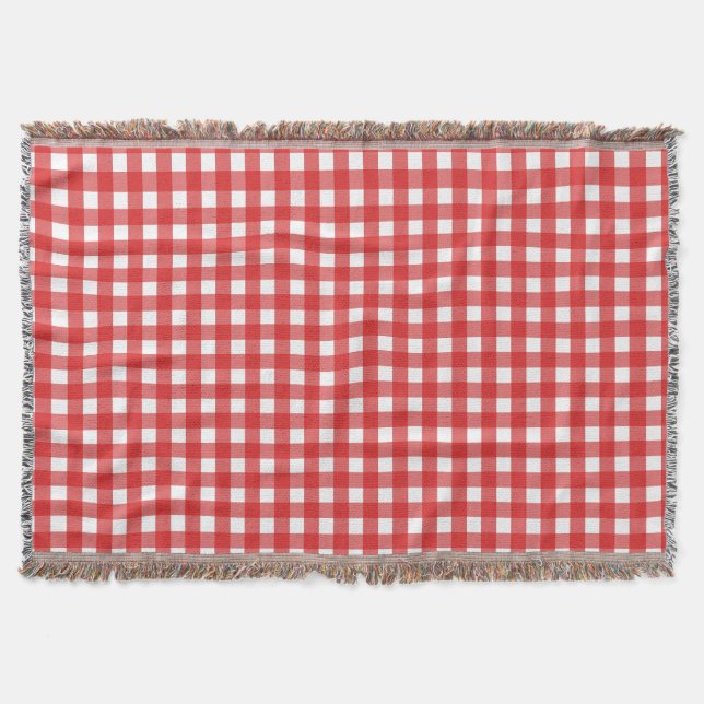 Couverture Vichy rouge et blanc (Devant)