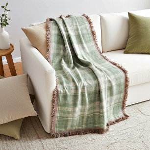 Couverture Vichy vert sauge clair