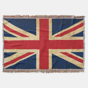Couverture Vieux drapeau grunge vintage Union Jack du