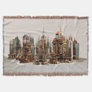 Couverture Ville de fantasy futuriste Art de paysage urbain S
