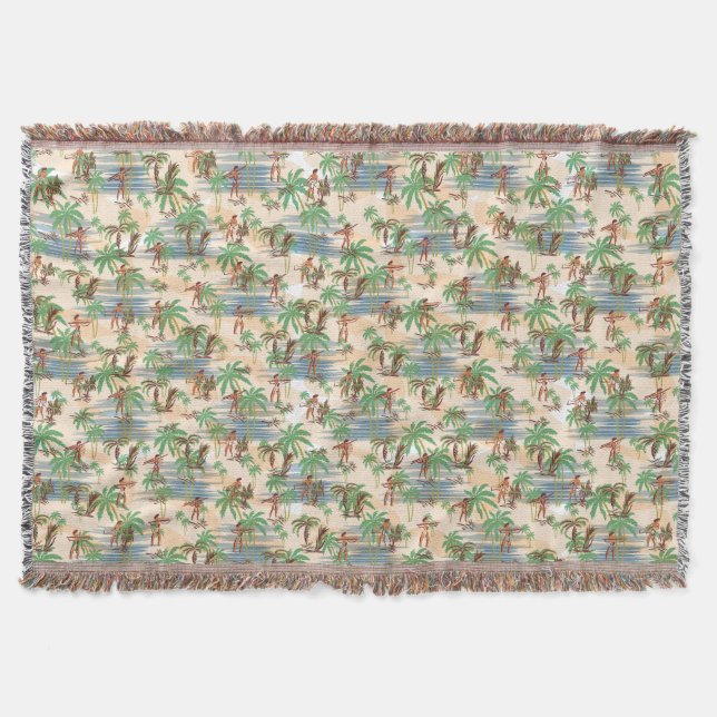 Couverture Vintage Aloha Hawaii Beach Été (Devant)