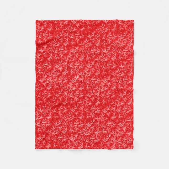 Couverture vintage rouge d'ouatine de motif (Devant)