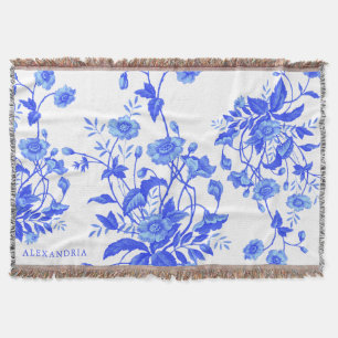 Couverture Vintage Toile bleu Personnalisé