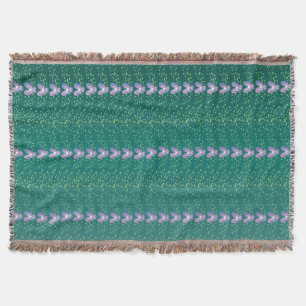 Couverture Vintage Turquoise Floral Violets fond d'écran moti