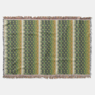 Couverture Vintage Vert, gris et orange shamrock St Patrick