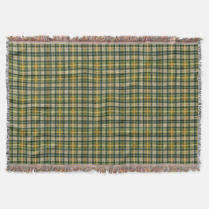 Couverture Vintage vert orange St Patrick plaid motif