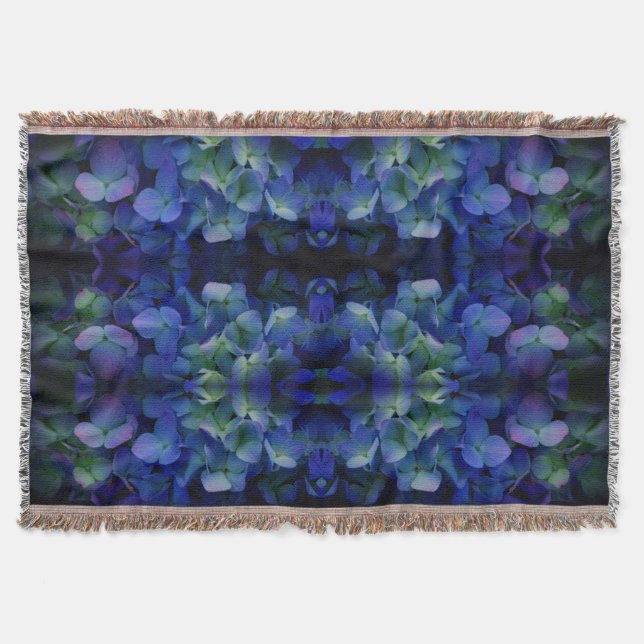 Couverture Violet violet rose bleu hydrangée fleurie (Devant)