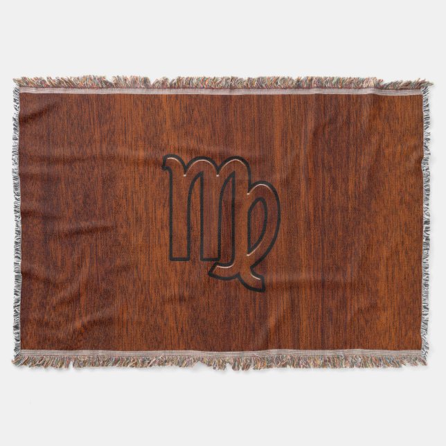 Couverture Virgo Zodiac en bois de mahogany (Devant)