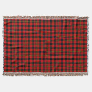 Couverture Wallace tartan rouge noir plaid