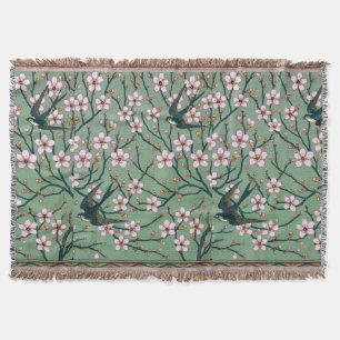 Couverture Walter Crane Hirondelles et amandes jeté de canapé