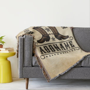 Couverture Western Cowboy Boots AJOUTER LE NOM Sheriff Spurs 