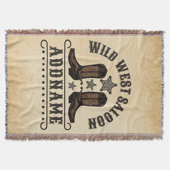 Couverture Western Cowboy Boots AJOUTER LE NOM Sheriff Spurs  (Devant)