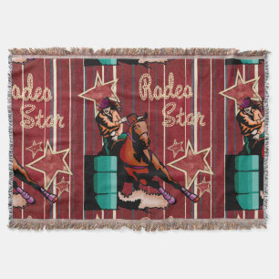 Couverture Western Rodeo Cowgirl Barrel Racer Jeter la couver