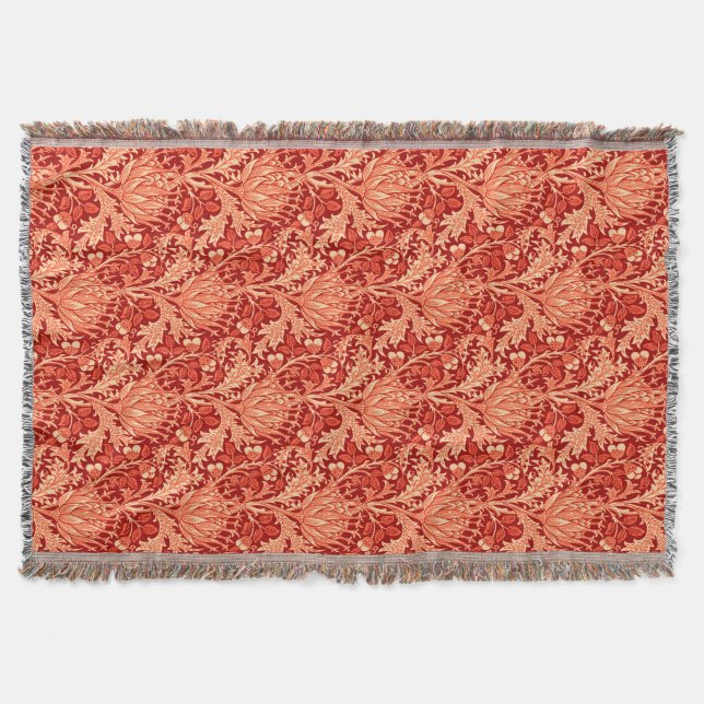 Couverture William Morris Damask, profond orange (Devant)