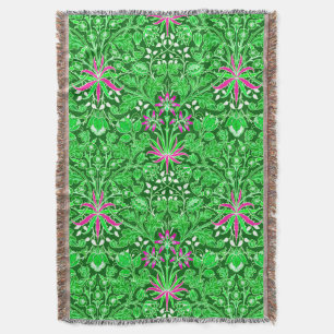 Couverture William Morris Hyacinth Imprimer Lime & Emerald Gr