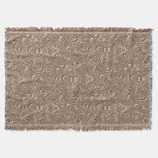 Couverture William Morris Indian, Taupe Tan et Beige (Devant)