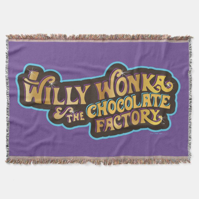 Couverture Willy Wonka et le logo de l'usine de chocolat (Devant)