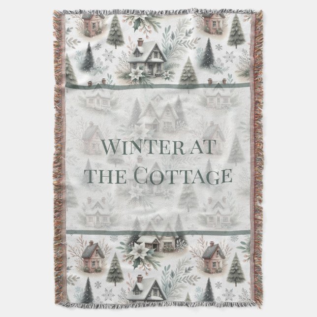 Couverture Winter Cottage Snowfall Words (devant Vertical)